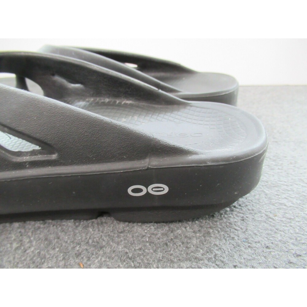 OOFOS Unisex Thong Sandal Size M6 W8 Black OOahh Sport Recovery Slide - Picture 5 of 13